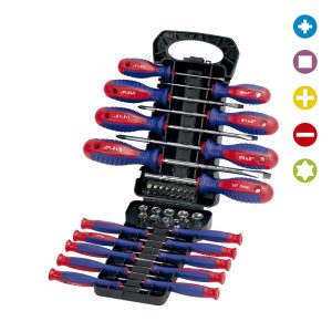 Juego 45 Piezas Destornilladores y Tubos con Soporte