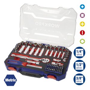 Juego De Bocallaves Métricas de encastre 3/8" X 75 Piezas