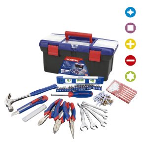 Juego 169 herramientas en caja plastica