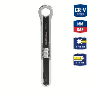 Llave Ajustable Universal 5-16 mm (3/16"-5/8") Métrica Y Sae.