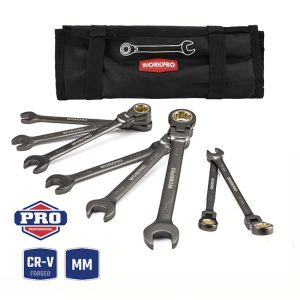 Juego De Llaves Combinadas Con Crique Flexible De 8 Piezas